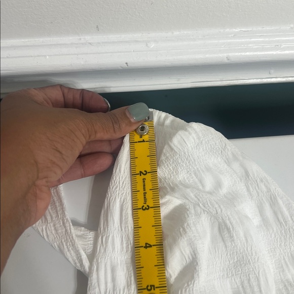 🆕 SHEIN VCAY Summer Holiday White Woven Shirt With Bow-Tie Back Detail - Picture 9 of 10